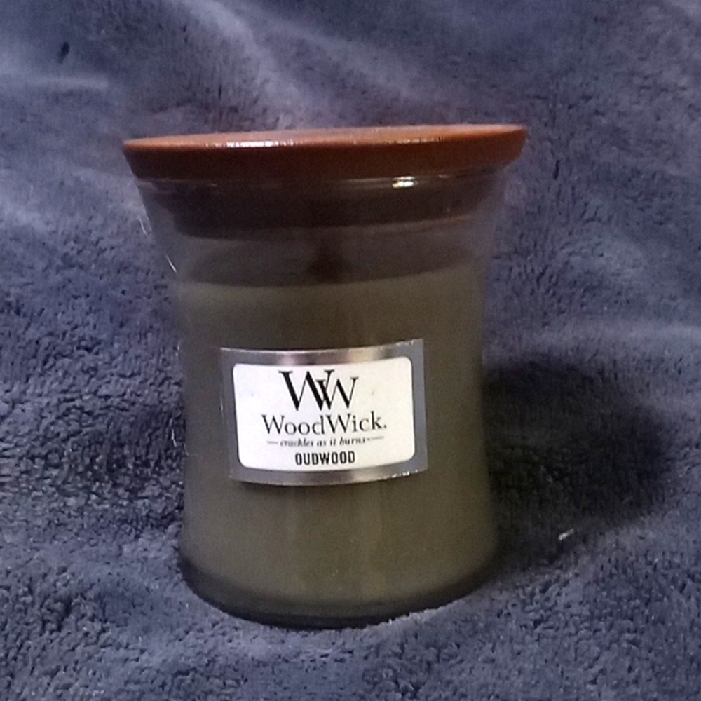 Oudwood Woodwick Mini 3oz Candle New